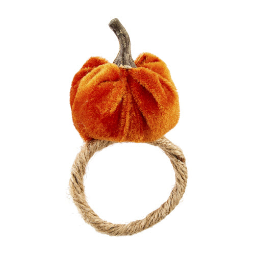 Velvet Pumpkin Napkin Rings