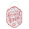 Small "Peppermint Parlor" Embossed Metal Sign
