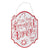 Small "Peppermint Parlor" Embossed Metal Sign
