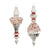 Beaded Red Finial Ornament | Putti Christmas Celebrations 