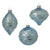 Ice Blue Jewelled Glass Ornament