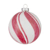 Peppermint Striped Glass Ball Ornament  | Putti Christmas Celebrations