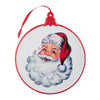 RAZ Imports Santa Embossed Metal Wall Ornament | Putti Christmas