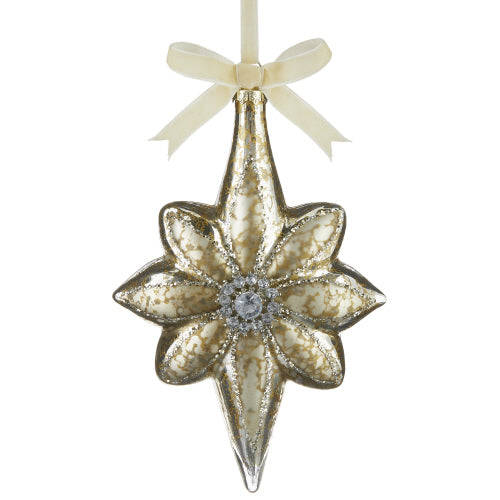 Raz Imports North Star Glass Ornament | Putti Christmas 