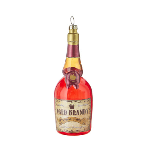 Brandy Bottle Glass Ornament