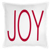 Red and White Joy Euro Pillow