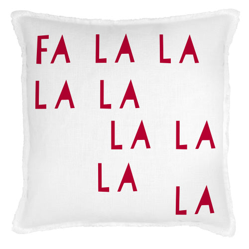 Santa Barbara Design Fa La La La Christmas Pillow | Putti Christmas 