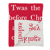"Twas the Night" Red and White Christmas Throw | Putti Christmas Celebrations