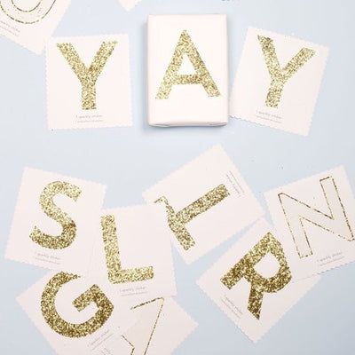 Chunky Gold Glitter Z Sticker -  Party Supplies - MM-Meri Meri UK - Putti Fine Furnishings Toronto Canada - 2