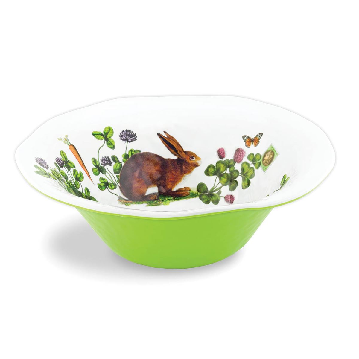 Michel Design Works Garden Bunny Melamine Large Bowl  | Putti Fine Furnishings 