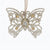  Vintage Glamour Platinum Glass Glitter Butterfly Ornament, KA-Kurt Adler - Candym, Putti Fine Furnishings