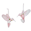 Kurt Adler Boho Chic Pink Acrylic Hummingbird Ornament