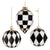 Black and White Glass Ornament