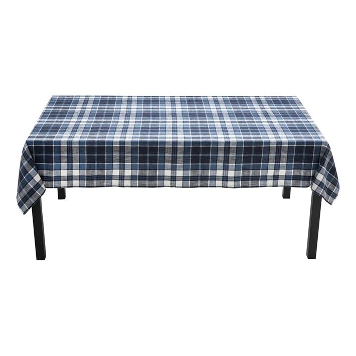 Blue Plaid Tablecloth