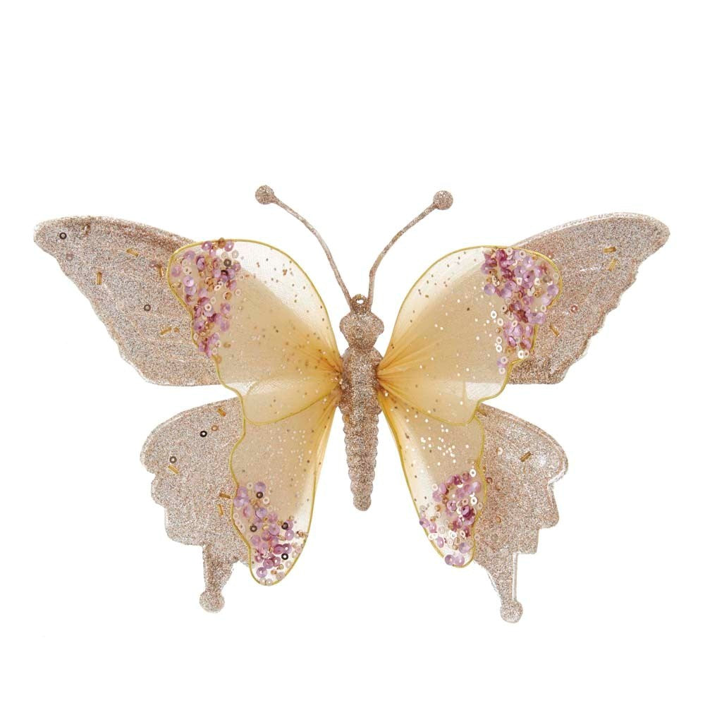 Alicia Dark Pink Gold Butterfly Bracelets | Butterflies & Co.