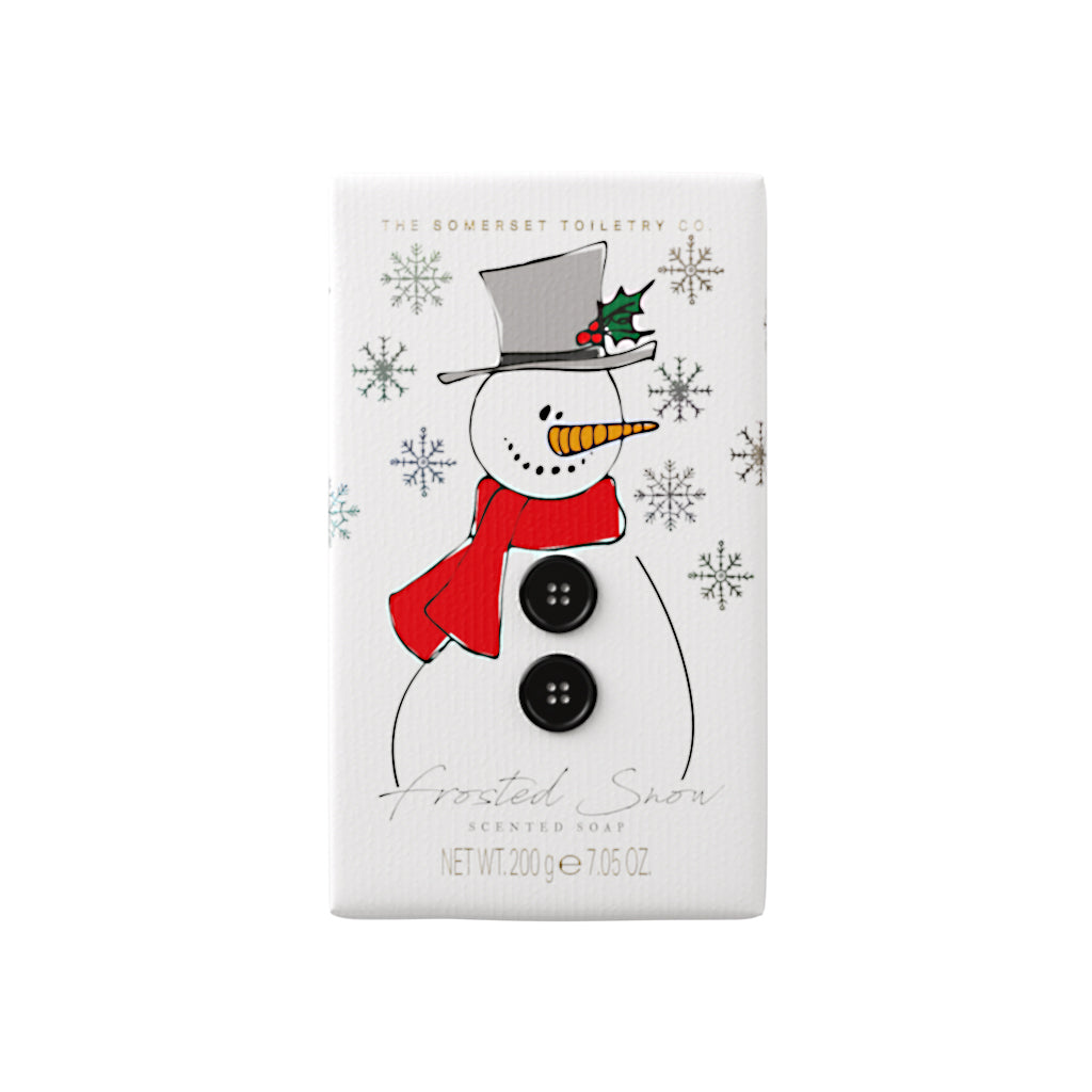 The Somerset Toiletry Co.Frosted Snow Snowman Soap with Buttons | Putti 