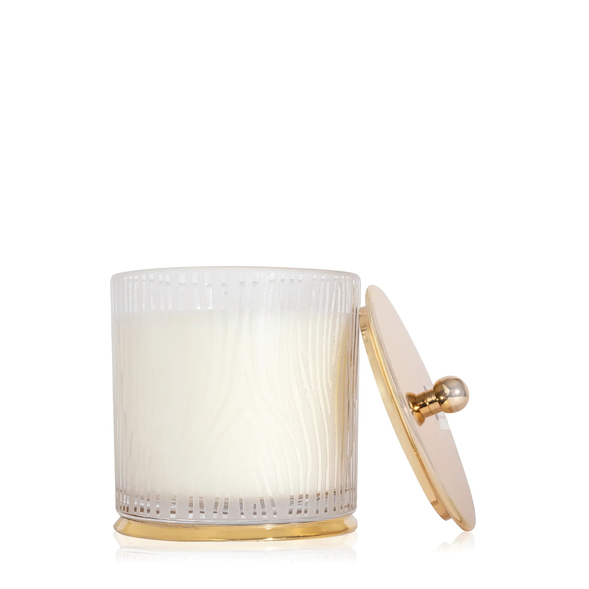 Thymes Frasier Fir Gilded Frosted Wood Grain Large Candle