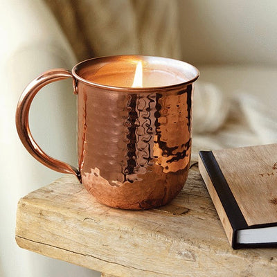 Thymes Simmered Cider Copper Mug Candle | Putti Celebrations Canada