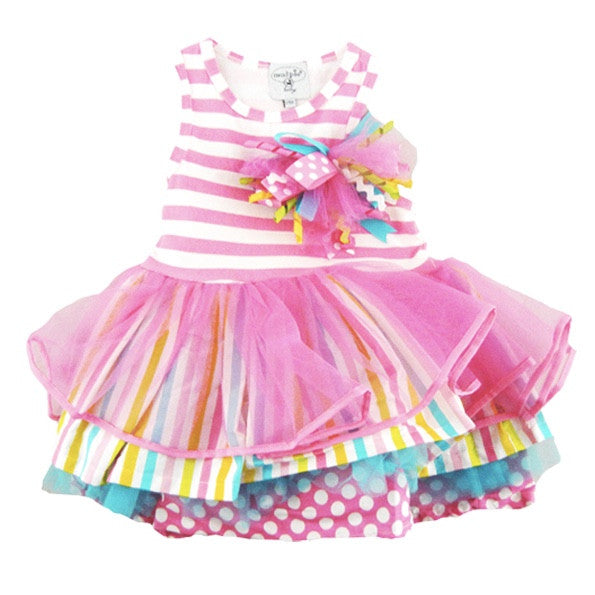  Striped 2nd Birthday Girl Dress, MP-Mud Pie, Putti Fine Furnishings