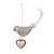 Demdaco Bird Dangle Heart Glass Ornament - Loved | Putti Christmas 