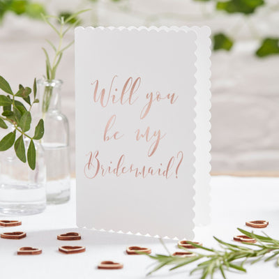 "Beautiful Botanics" Rose Gold Will You Be My Bridesmaid Cards, GR-Ginger Ray UK, Putti Fine Furnishings