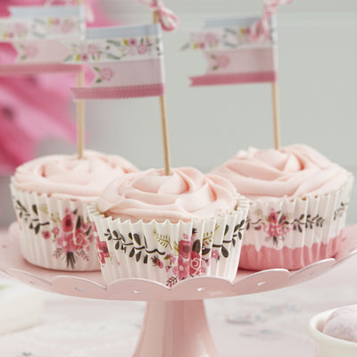 "Floral Fancy" Cupcake Picks, GR-Ginger Ray UK, Putti Fine Furnishings