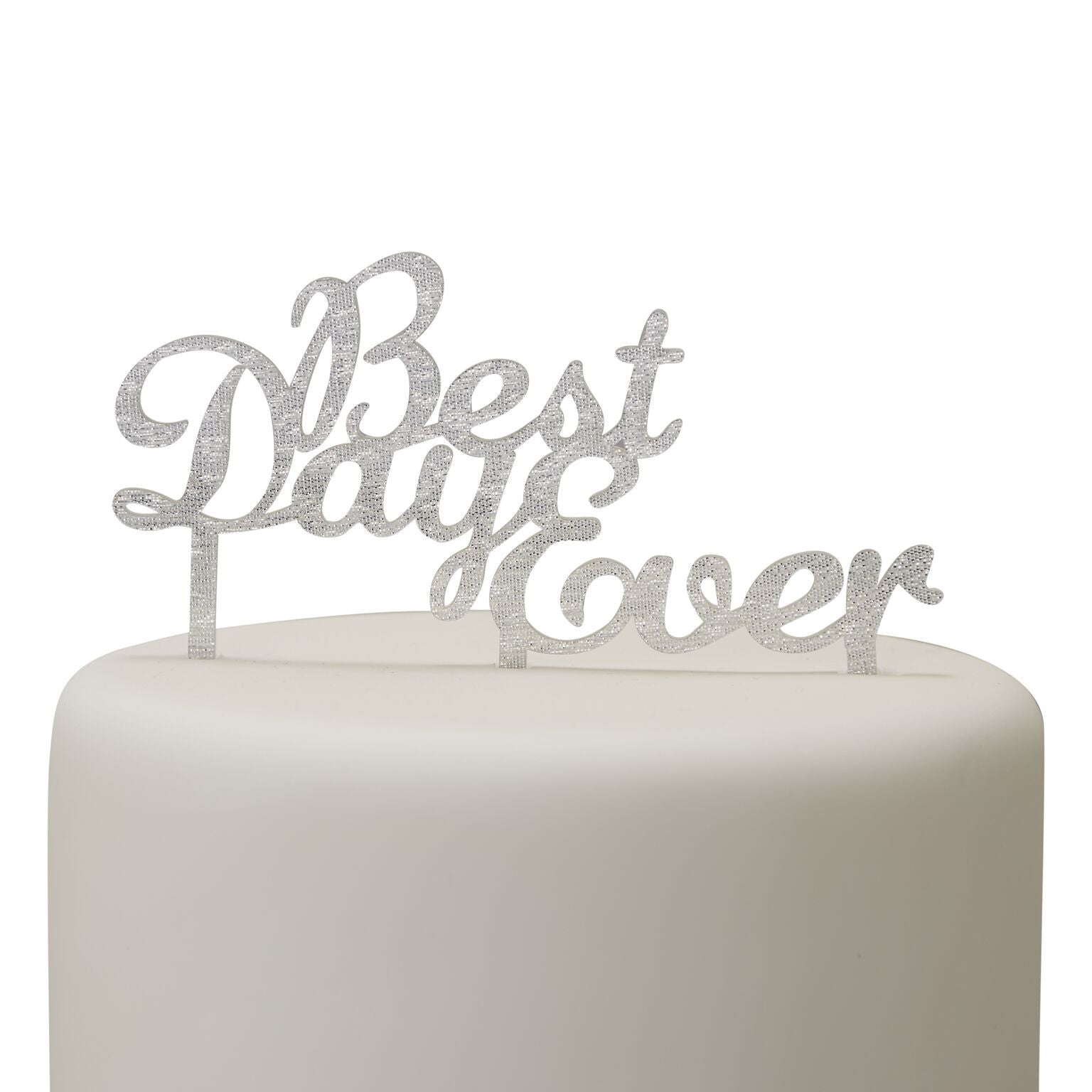  "Best Day Ever" Cake Topper - Silver, GR-Ginger Ray UK, Putti Fine Furnishings