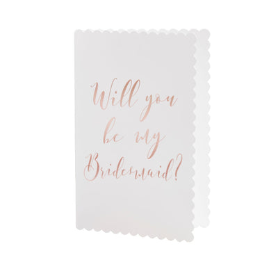 "Beautiful Botanics" Rose Gold Will You Be My Bridesmaid Cards, GR-Ginger Ray UK, Putti Fine Furnishings