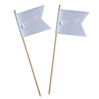 Wedding Flags - White and Metallic Silver, GR-Ginger Ray UK, Putti Fine Furnishings