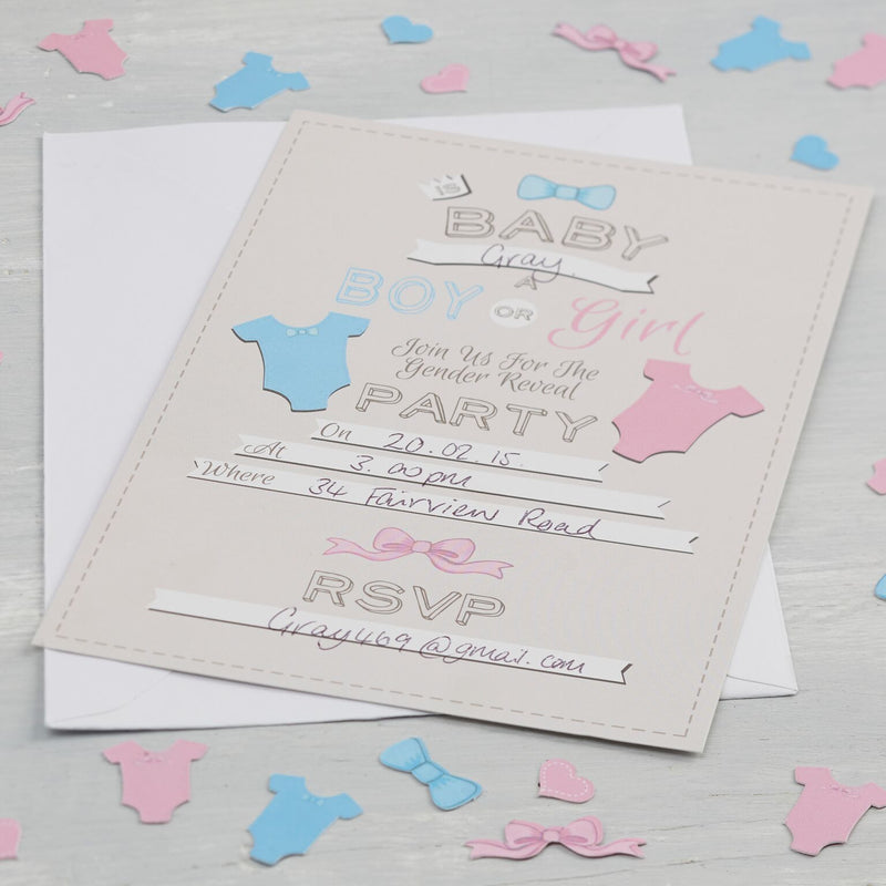  Little Lady or A Mini Mister Invitations, GR-Ginger Ray UK, Putti Fine Furnishings