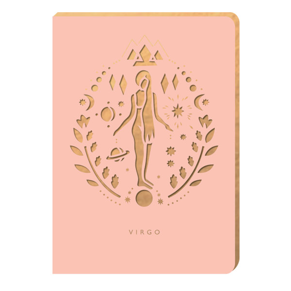 Portico Designs Zodiac Small Notebook - Virgo | Putti Fine Furnishings 