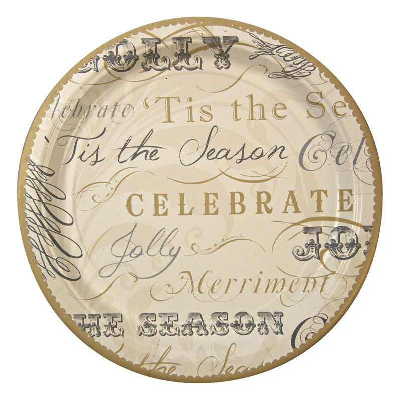 Meri Meri Wendy Addison "Tis the Season" Paper Plate -  Party Supplies - Pierre Belvedere - Putti Fine Furnishings Toronto Canada