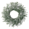 Frosted Feathered Pine Wreath | Putti Christmas Decorations