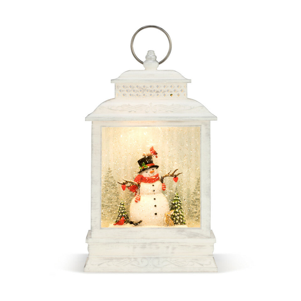Demdaco Musical Woodland Snowman Snow Lantern with Light | Putti Christmas 