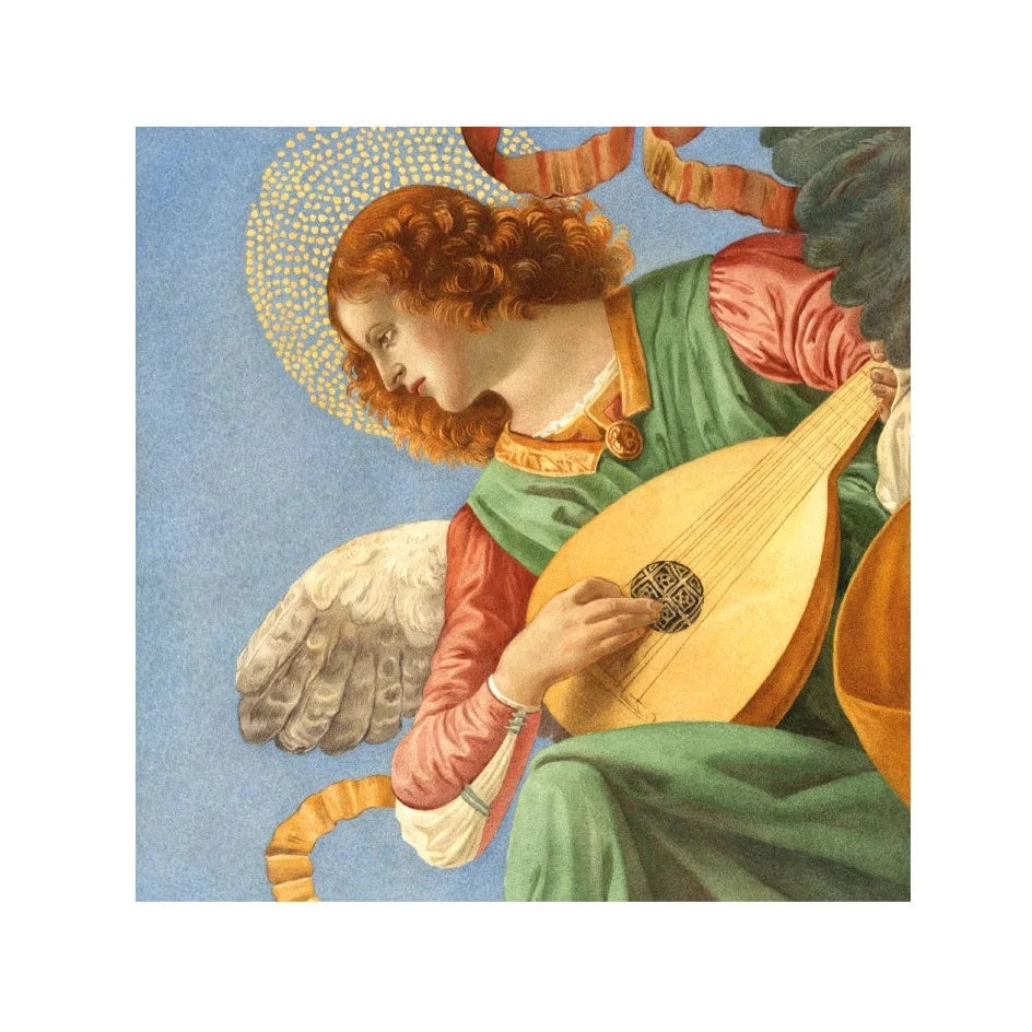 Museums & Galleries Playing the Lute Christmas Christmas Card Pack | Putti 