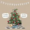 Sally Scaffardi Design "Merry Chrismas" Dogs and Tree Christmas Greeting Card