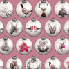 Sally Scaffardi Design Pink Baubles Christmas Greeting Card | Putti Christmas